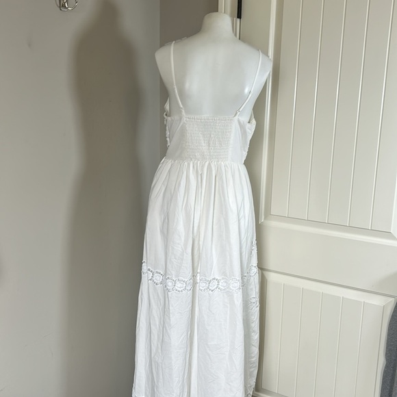 Anthropologie Vineet Bahl Sleeveless V Neck
Floral Cutwork Midi Dress White MNEW - Picture 10 of 16